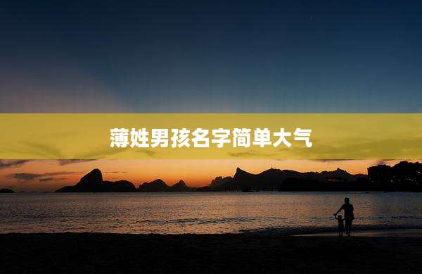 薄姓男孩名字简单大气