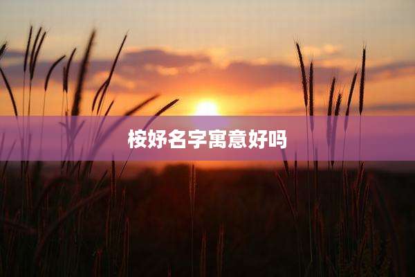 桉妤名字寓意好吗