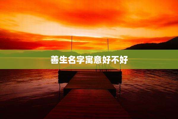 善生名字寓意好不好
