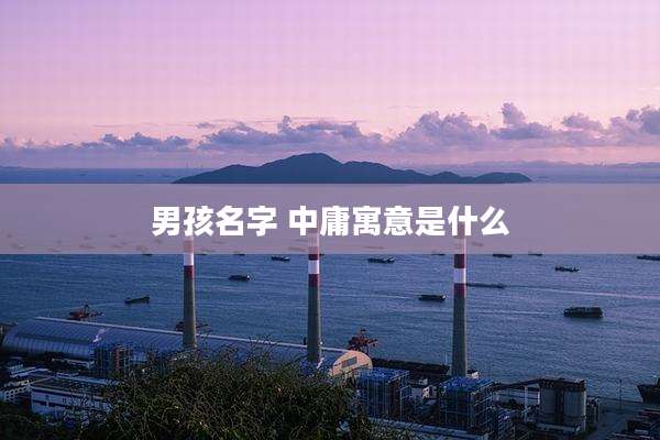男孩名字 中庸寓意是什么