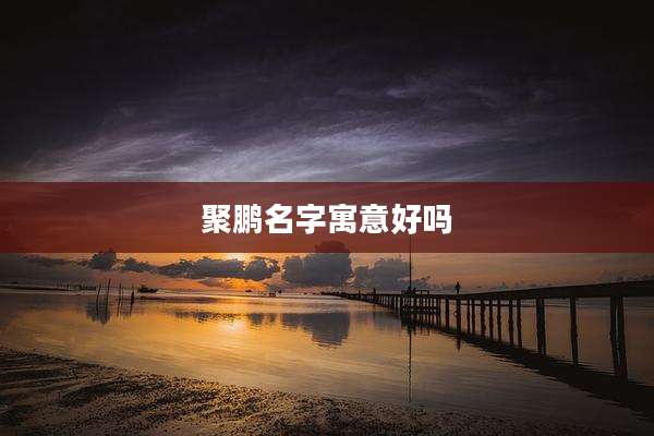 聚鹏名字寓意好吗