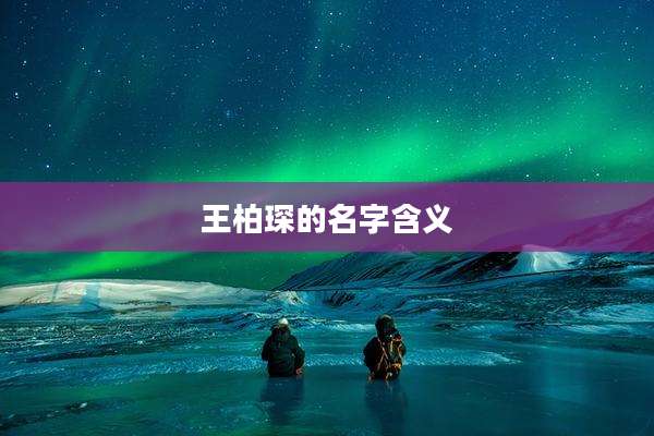 王柏琛的名字含义
