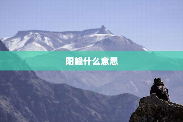 阳峰什么意思