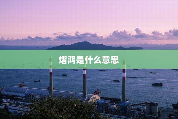 熠鸿是什么意思