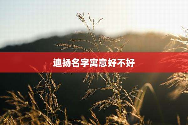 迪扬名字寓意好不好