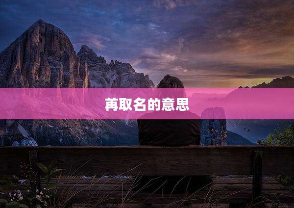 苒取名的意思