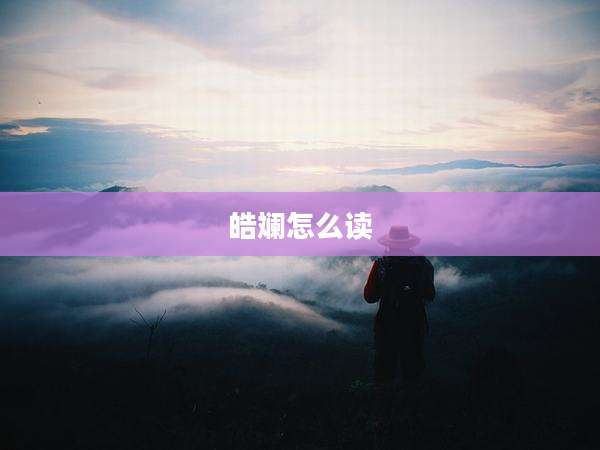 皓斓怎么读