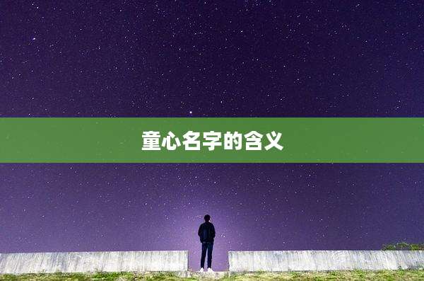 童心名字的含义