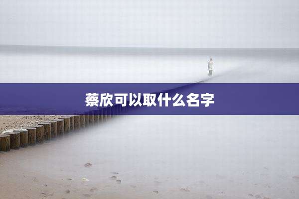 蔡欣可以取什么名字