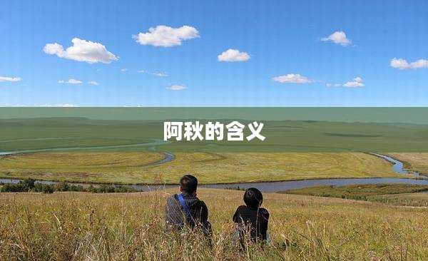 阿秋的含义