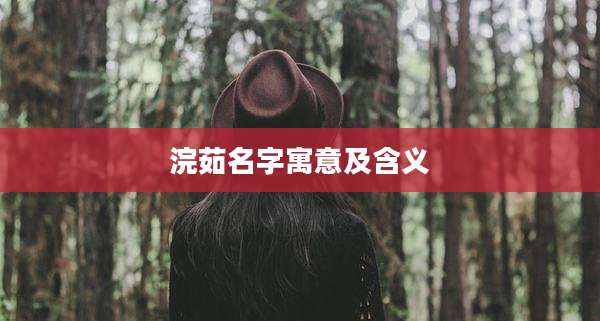 浣茹名字寓意及含义