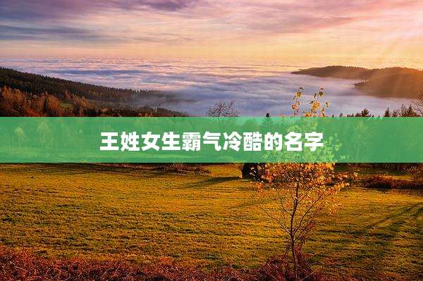 王姓女生霸气冷酷的名字