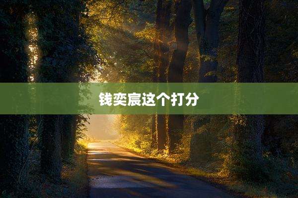 钱奕宸这个打分