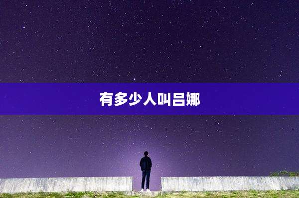 有多少人叫吕娜