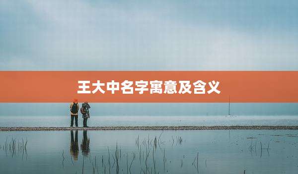 王大中名字寓意及含义
