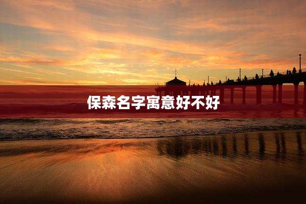保森名字寓意好不好