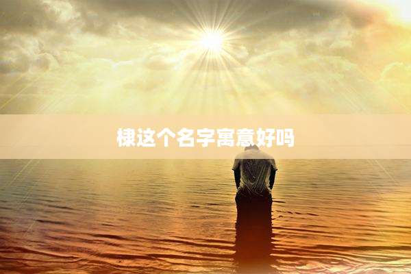 棣这个名字寓意好吗