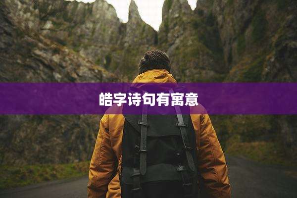 皓字诗句有寓意