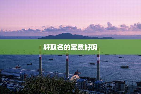 轩取名的寓意好吗