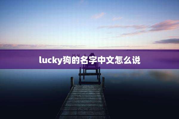 lucky狗的名字中文怎么说