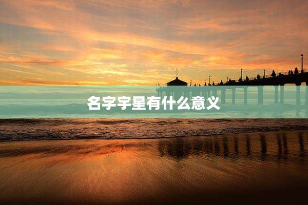 名字宇星有什么意义