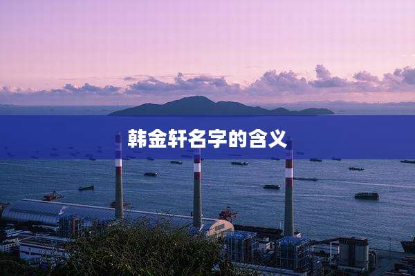 韩金轩名字的含义