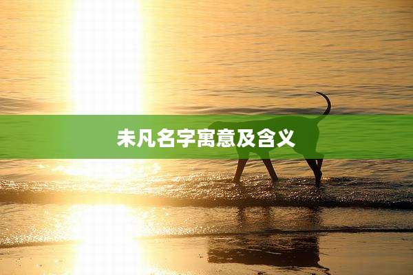 未凡名字寓意及含义