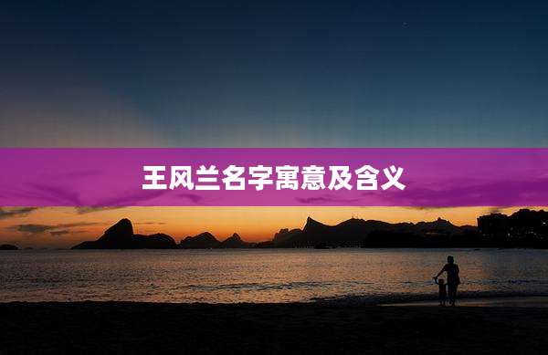 王风兰名字寓意及含义