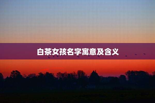 白茶女孩名字寓意及含义