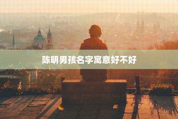 陈明男孩名字寓意好不好