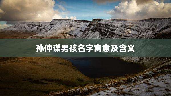 孙仲谋男孩名字寓意及含义