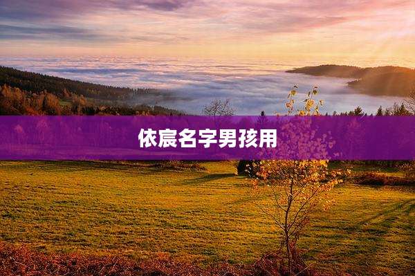 依宸名字男孩用