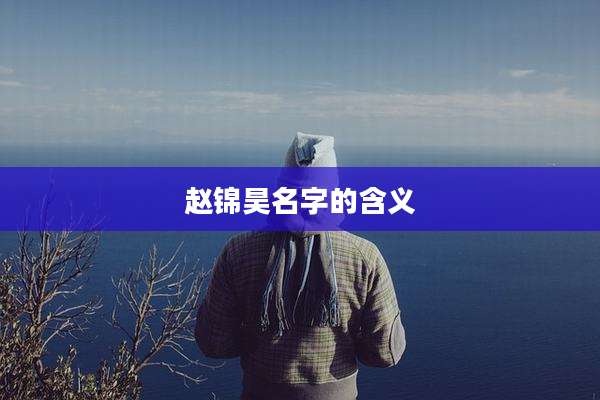 赵锦昊名字的含义