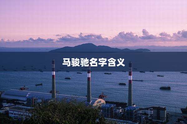 马骏驰名字含义
