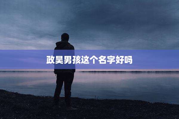 政昊男孩这个名字好吗