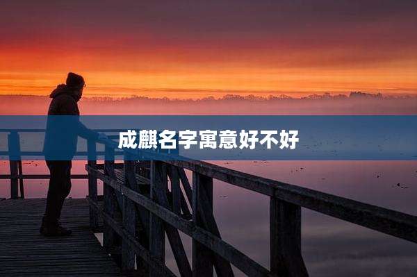 成麒名字寓意好不好