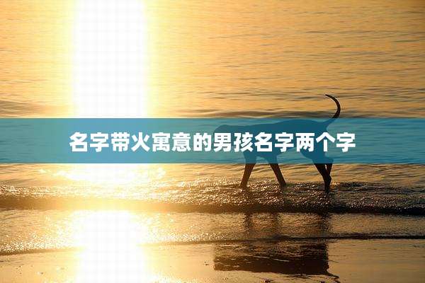 名字带火寓意的男孩名字两个字