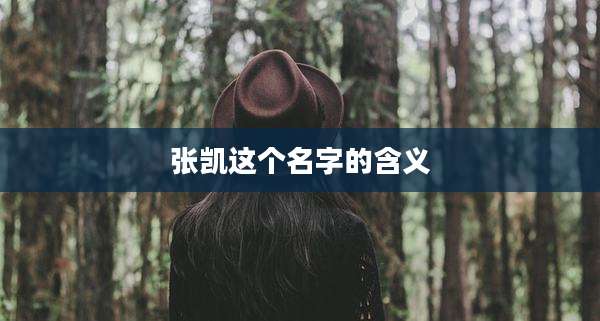 张凯这个名字的含义