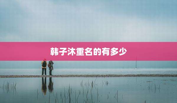 韩子沐重名的有多少