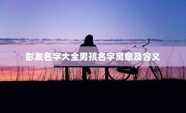 彭友名字大全男孩名字寓意及含义