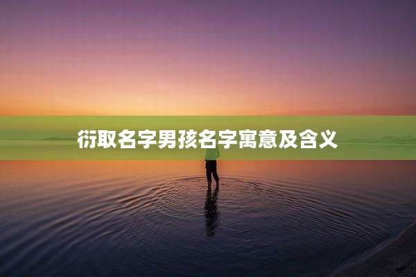 衍取名字男孩名字寓意及含义