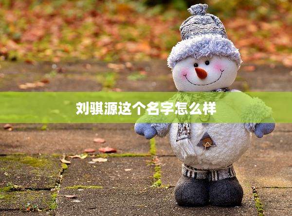 刘骐源这个名字怎么样