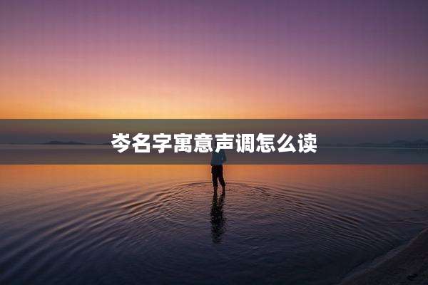 岑名字寓意声调怎么读
