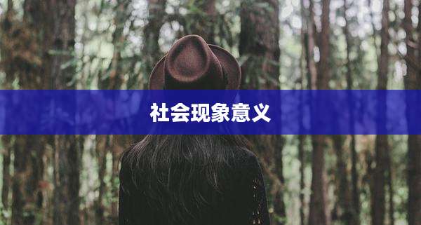 社会现象意义