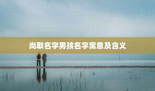 尚取名字男孩名字寓意及含义