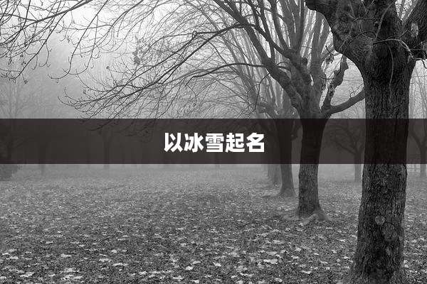 以冰雪起名