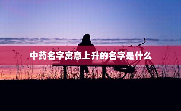 中药名字寓意上升的名字是什么