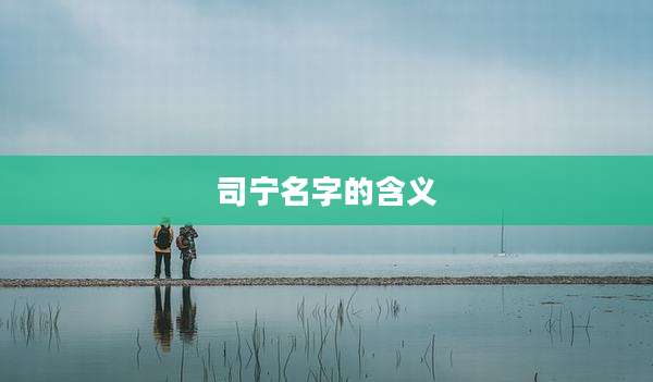 司宁名字的含义