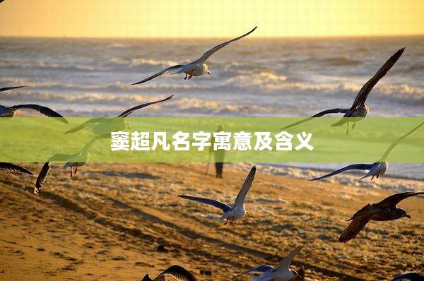 窦超凡名字寓意及含义