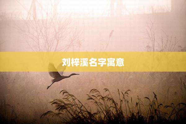 刘梓溪名字寓意